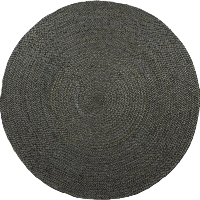 Veer Carpets Vloerkleed Jute Rond Army Green ø120 cm - Jute Vloerkleed – Natuurlijk Design