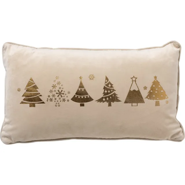 Textino TREES - kussenhoes 30x50 cm - kerst - Whisper White - wit