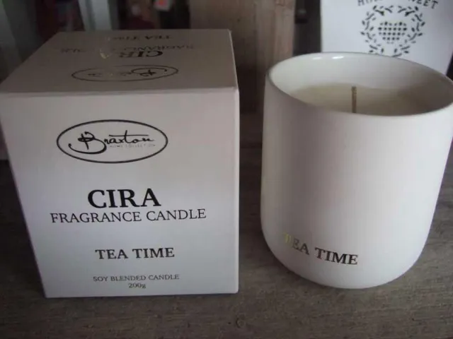 Braxton geurkaars tea time wit