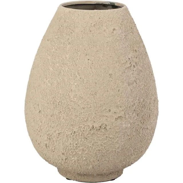 homebound by ky Metalen vaas rough sand | bloemenvaas sand Beige
