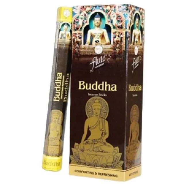 Flute buddha wierook - boeddha - wierookstokjes - hexa - doos van 6
