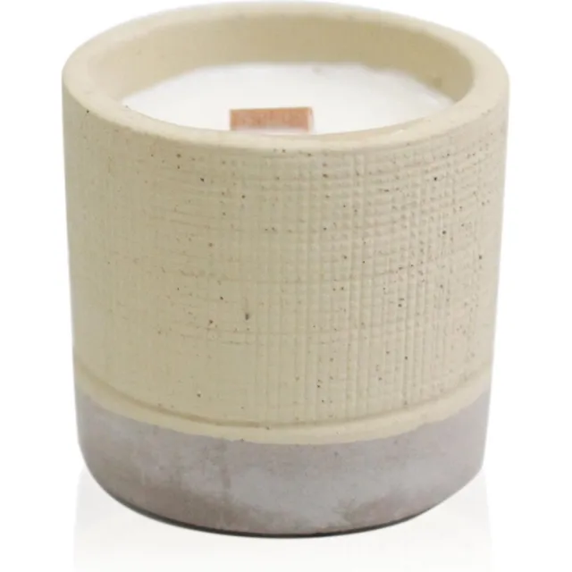 Ancient Wisdom Pot Concrete Soja Candle - Grey - Coffee in the Club - 3 stuks Beige