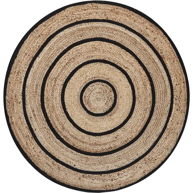 Beliani BUKSE - Vloerkleed - Beige - 140 cm - Jute