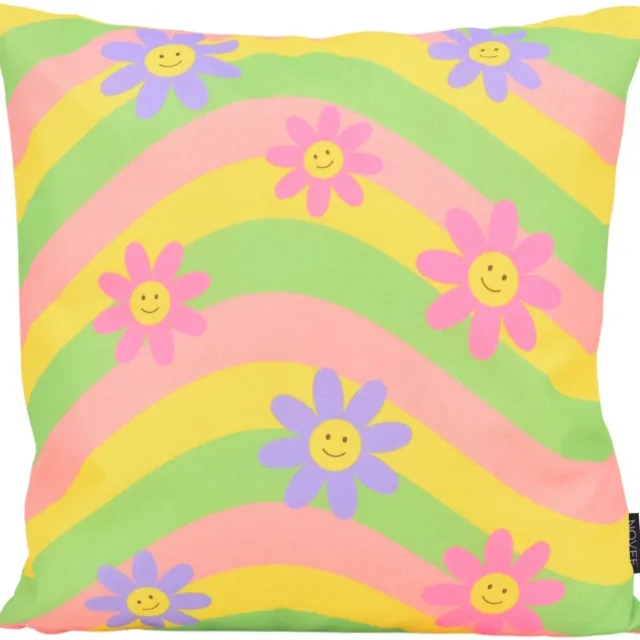 NOVÉE Good Vibes #3 Kussenhoes | Outdoor / Buiten Collectie | 45 x 45 cm | Katoen/Polyester multi