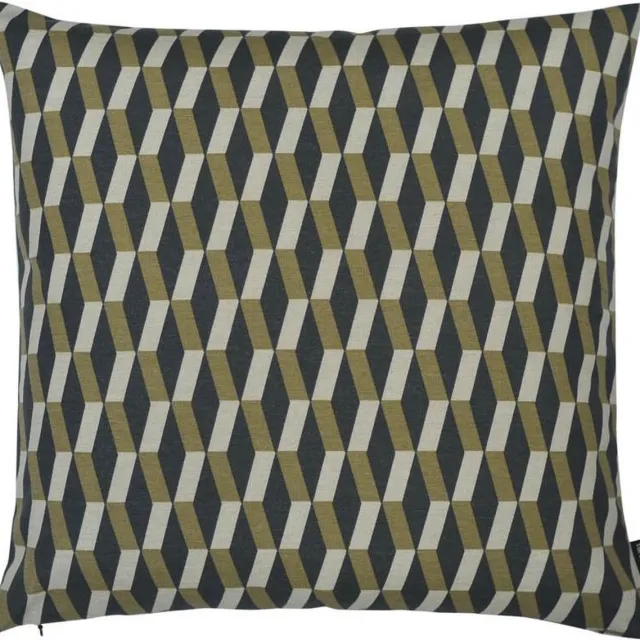 The Cushion Shop Optic - Sierkussen - 44x44 cm - Zwart/Grijs
