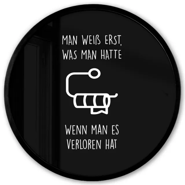 FrameYourWall Poster in lijst Rond - Fotolijst 40x40 cm - Posters - Quotes - WC papier - Zwart - Humor - Ronde posterlijst zwart - Decoratie - Wanddecoratie woonkamer - Muurdecoratie slaapkamer Multicolor