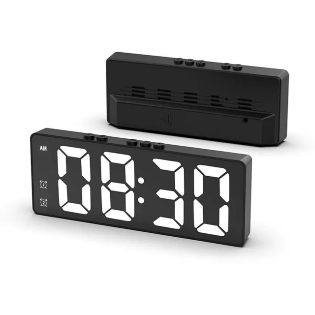 Ynkkvre Digitale wekker - Wekker - Digitale klok - Alarmklok - Groot Scherm Met Temperatuurweergave En 12/24Uursmodus - 1 - Voor Thuis/Zwart