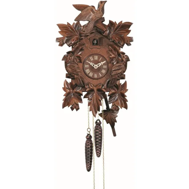 Engstler 632 - Koekoeksklok - 1-daags kettinguurwerk - Notenhout - 35 cm Bruin