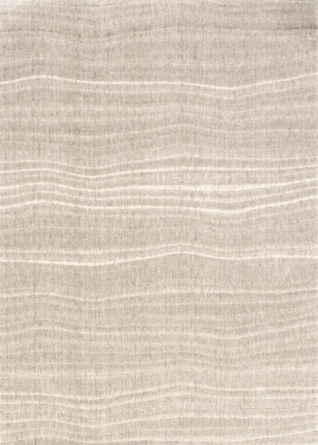 Acsento Duna Linen Vloerkleed - 200 x 290 cm - Beige,Grijs - Rechthoekig - Polyester - Woonkamer, Eetkamer, Slaapkamer - Abstract, Strepen - Modern, Scandinavisch