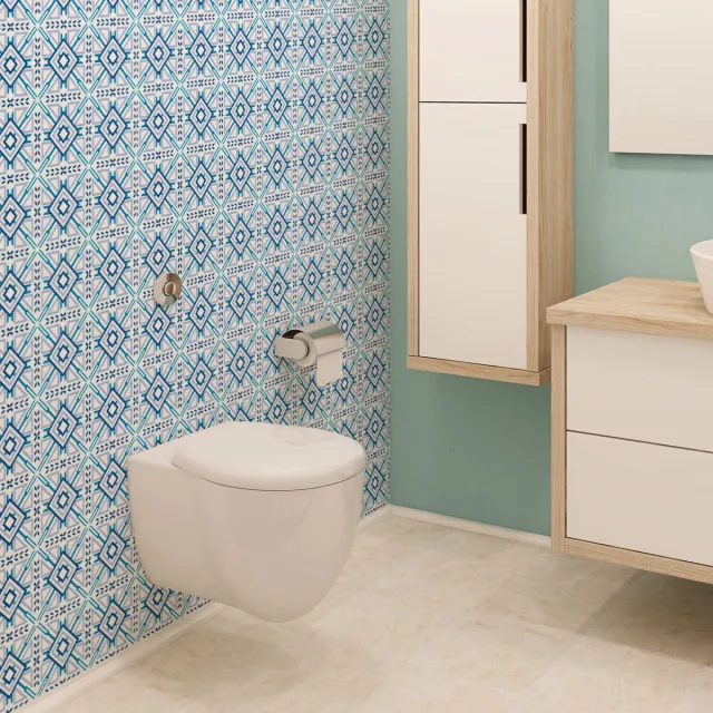 Ambiance Sticker Zelfklevende tegelmuurstickers voor keuken en badkamer - 30 cementtegelstickers, Azulejos Alejandra - 30 stickers, 10x10cm Multi color