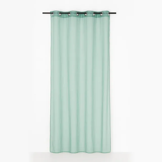 Linen & More Monna voorhang gordijn mint 8 Rings 135 x 260 cm