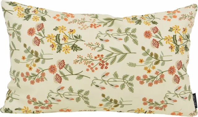 NOVÉE Mae Bloom Kussenhoes Crème | Indoor / Outdoor Collectie | Katoen | 30 x 50 cm