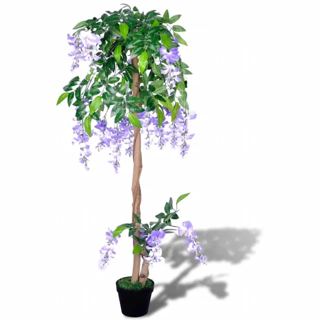 vidaXL Kunstplant blauwe regen met pot 120 cm Groen