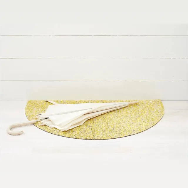 CHILEWICH Welcome Deurmat Half Rond Lemon Citroengeel