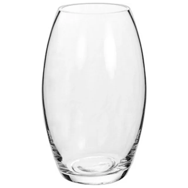 Alessandro bloemenvaas Floran - transparant glas - H18 x B10 cm - ovale cilinder vorm