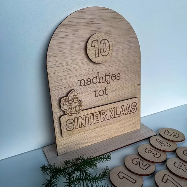 Sjuuls.shop Houten aftelkalender