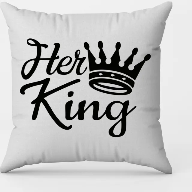 Unknow brand 2 Cushions Queen and King plus filling Personalized for gift for your home White Printed