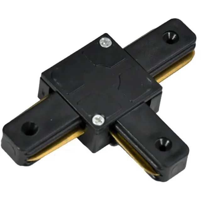 LCB 1-Fase rail connector - T-vorm - Zwart