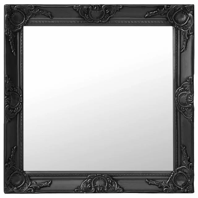 vidaXL Wandspiegel Barokstijl 60x60 cm zwart