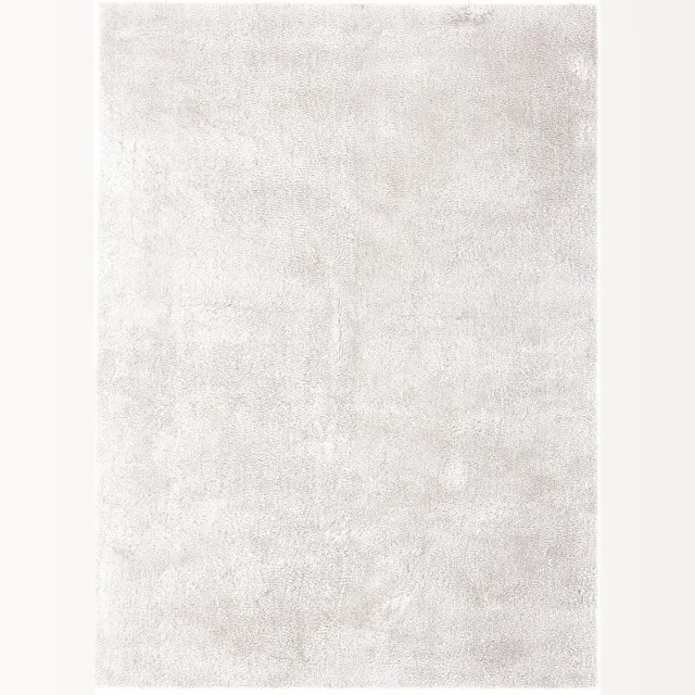 Padiro pluizig hoogpolig vloerkleed 80 x 150 cm - crème / offwhite - effen ontwerp in Scandinavische stijl - voor vloerverwarming - van polyester en katoen beige