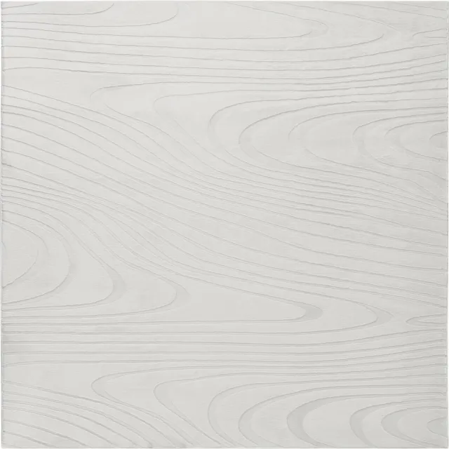 Beliani ONTAKE - Vloerkleed - Off-white - 160 x 160 cm - Kunstbont Wit
