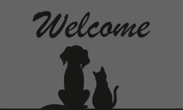 Joy @ Mat JoY@Mat Luxe indoor mat - Deurmat - Schoonloopmat - Droogloopmat - Dog&Cat Love - 40cmx60cm - Polyamide grijs