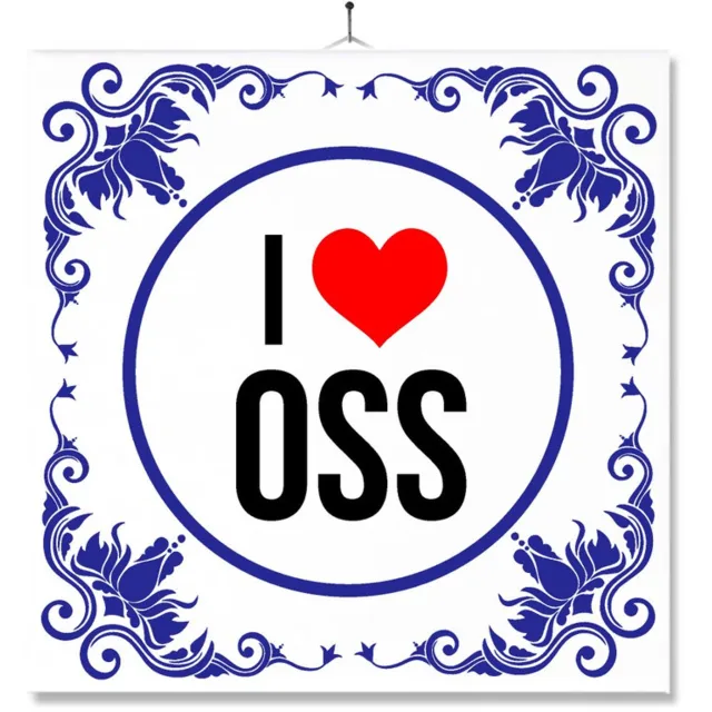 MC Living Tegel Met Opdruk | Geschenk | Wc | Toilet | I Love Oss Multi-Color