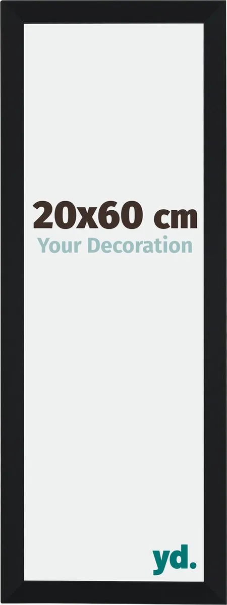 yd. Your Decoration - Fotolijst 20x60 cm - MDF - Zwart Mat - Catania