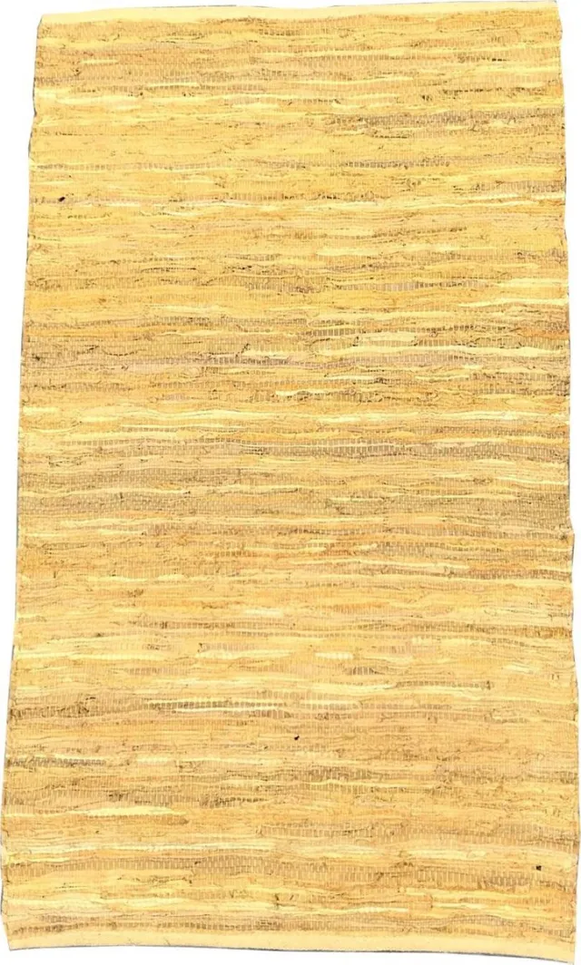 Rocaflor Vloerkleed-gerecycled-leer-okergeel-rechthoekig- 160x230cm