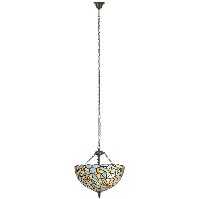 Coloured by Art Tiffany hanglamp aan ketting up lighter Fly Away Ø 35 - Art Deco Trade Zwart