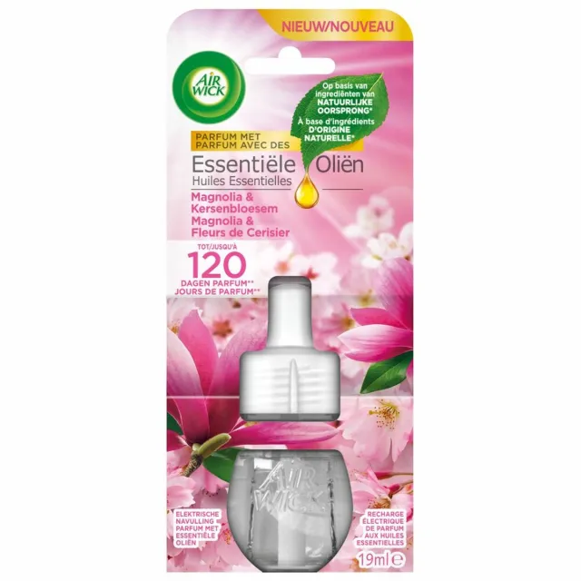 Air Wick Elektrische Luchtverfrisser Navulling Magnolia & Kersenbloesem - 3 x 19 ml - Voordeelverpakking