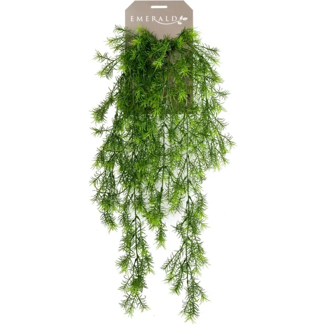 Emerald Kunst Hangplant Asparagus Sprengeri 75cm - Kunstplant voor binnen Groen