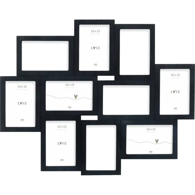 Deknudt Frames multifotolijst S68UC2 P10 - zwart - houtfineer - 10x 10x15