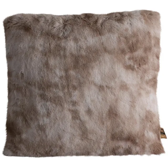 PTMD Linde Sierkussen - 45 x 10 x 45 cm - Fluweel - Bruin Beige