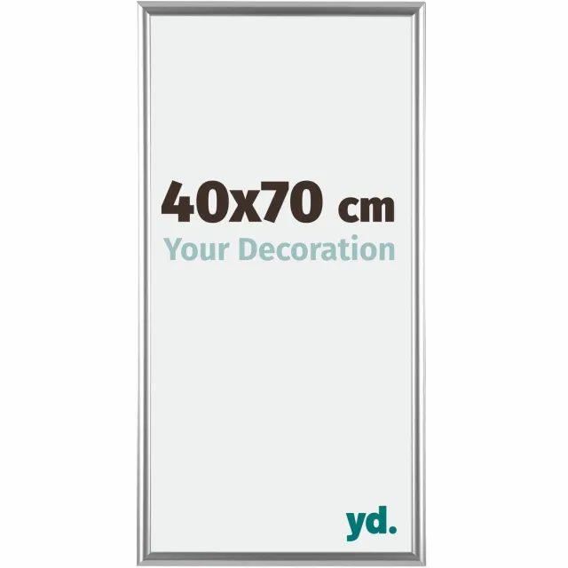yd. Your Decoration - Fotolijst 40x70 cm - Kunststof - Zilver - Bordeaux