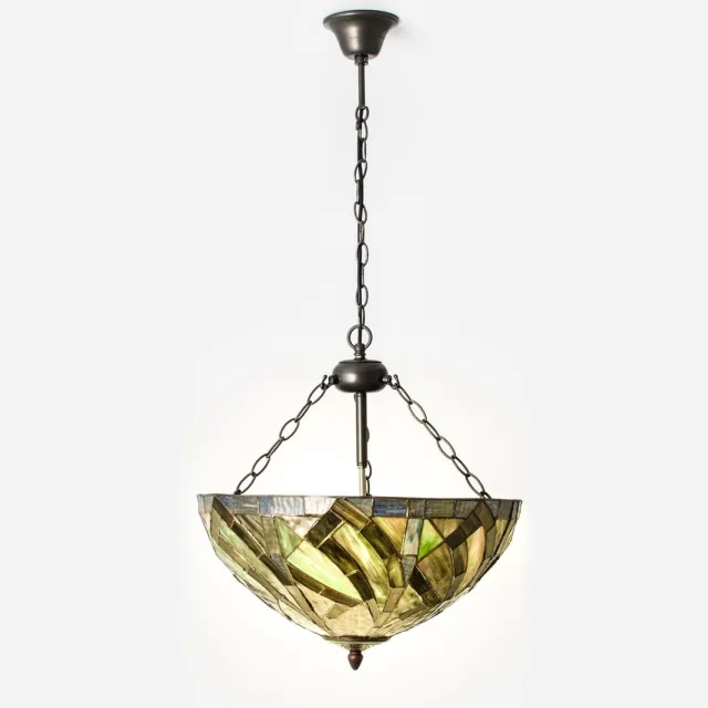 Coloured by Art Willow hanglamp aan ketting up lighter - Art Deco Trade Donkergroen