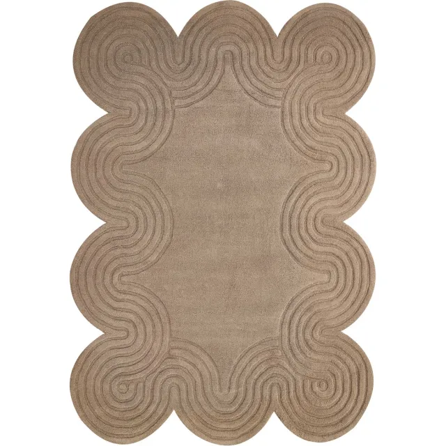 Beliani MALVAN - Vloerkleed - Taupe - 160 x 200 cm - Wol Beige