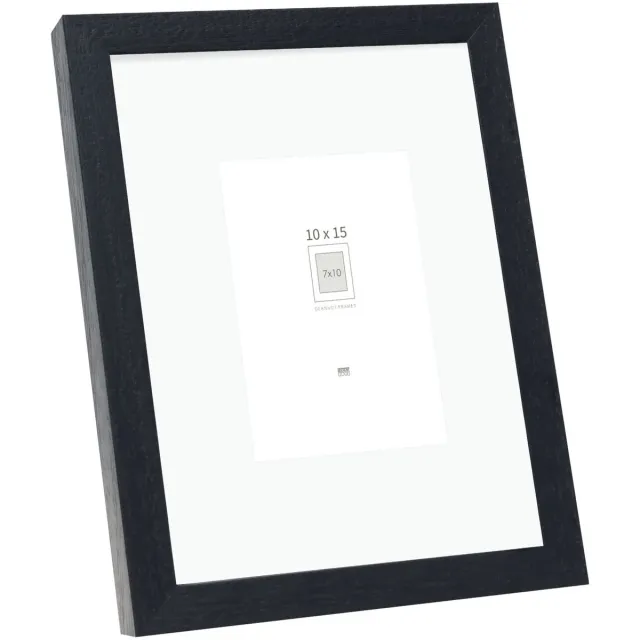 Deknudt Frames Fotolijst - zwart met passe-partout - 7x10 / 10x15 cm