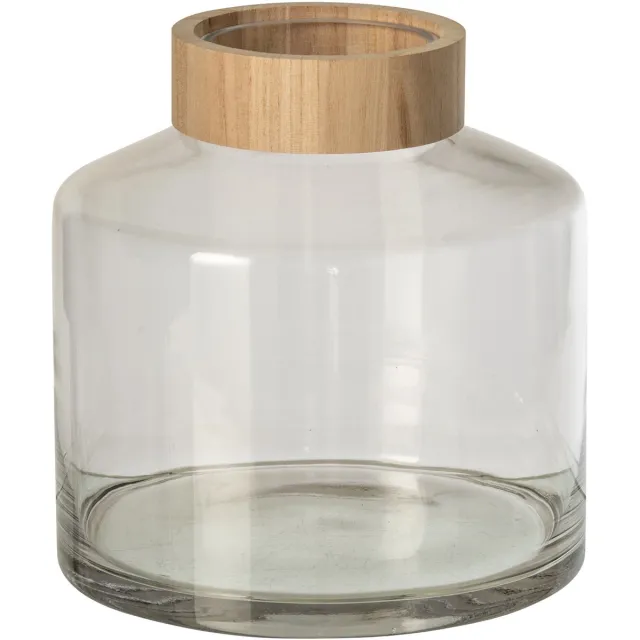 J-Line Vaas - glas - naturel/transparant