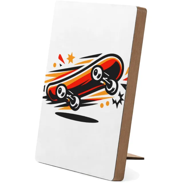 Mr Cadeautjes Glasframe/MDF 12,7 x 17,8 - design Een compacte naamprint met een energiek icoon dat snelheid u | cadeau Wit