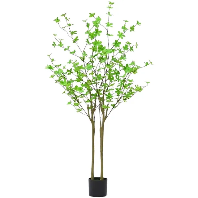 Happiq Kunst Enkianthus Boom - Realistisch design met Lifelike Bladeren - voor woonkamer en kantoor - Groen Kunststof in Pot