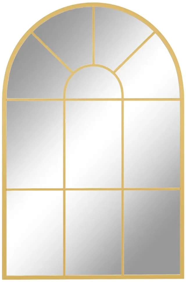 ZYLARO Wandspiegel - Raamdesign - Halspiegel - Metalen frame - 91 x 60 cm - Goud