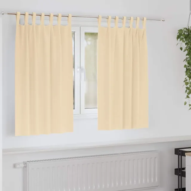 vidaXL Zwart-out Gordijnen met Ringen 2 st Crèmekleurig 140 x 140 cm