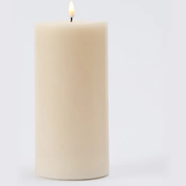 Deluxe Homeart Luxe LED kaars - Crème LED Candle 5 x 10 cm - net een echte kaars! Deluxe Homeart Creme