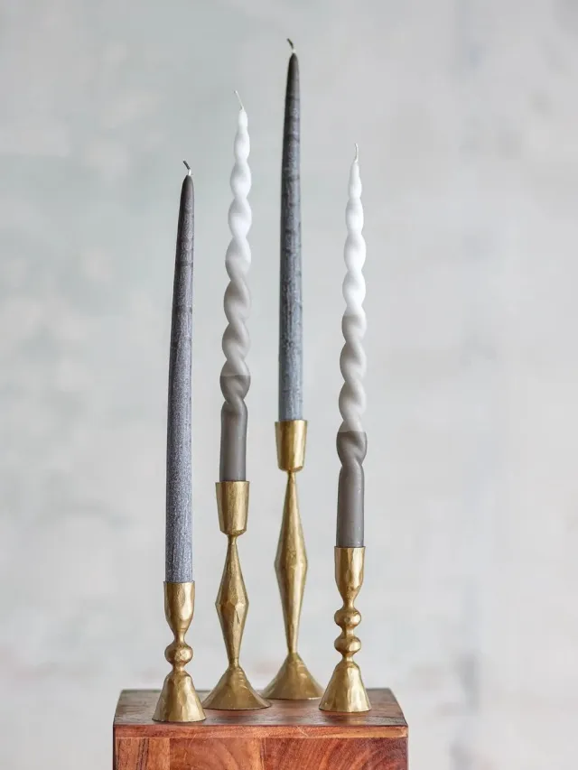 Bloomingville Kaarsen paraffine grijs Frost set - 4 stuks [gid://shopify/Metaobject/313064948047]