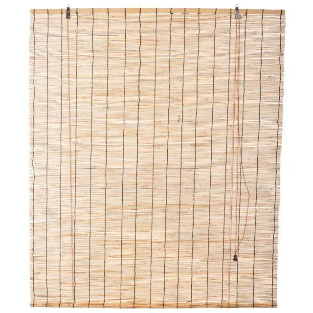 tuinchamp Rolgordijn riet 140 x 160 cm - Rolgordijn buiten en binnen - Rieten rolgordijnen - Natuurlijk rolgordijn hout - Natuurlijke uitstraling Naturel