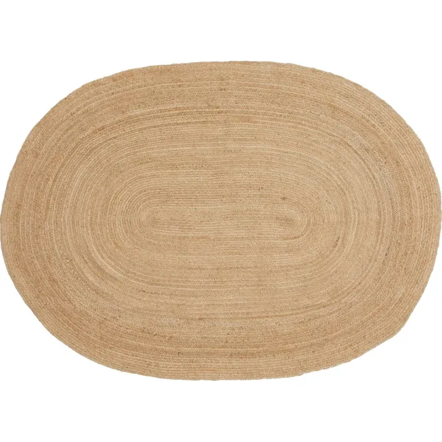 House Nordic Vloerkleed Jute Naturel Ovaal - 200x140x1cm - Vloerkleed Bombay Jute Naturel - House Nordic