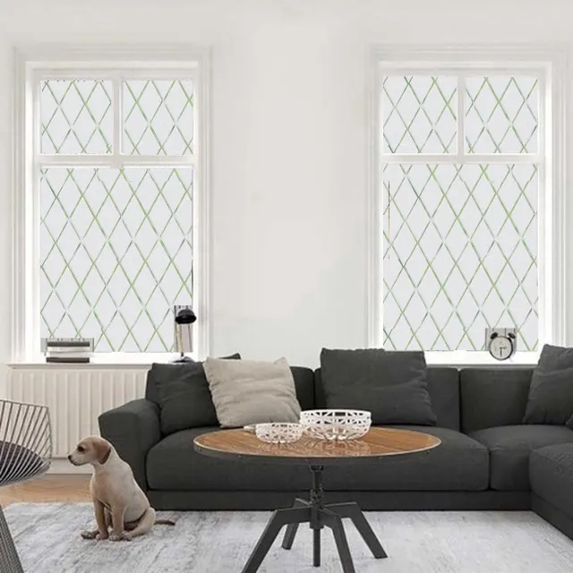 Simple Fix Raamfolie - Isolerend - Statisch - Plakfolie - Zonwerend - Anti Inkijk - Geruit - 45x300cm Mat