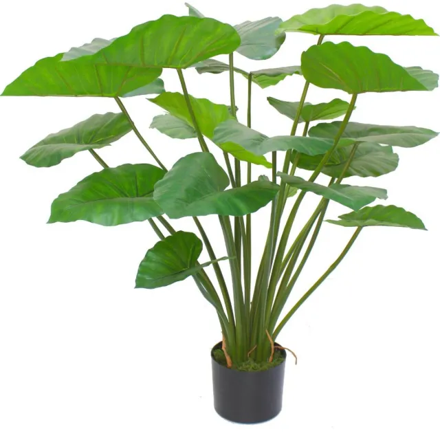 PrettyPlants Alocasia Kunstplant 100cm | Hoogwaardige Kunstplant | Nep Alocasia | Kunstplant voor Binnen | Groene Kunstplant | Alocasia Nepplant