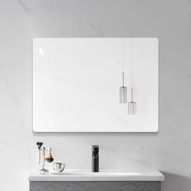 HAUSS SPOLE Wandspiegel – Frameloos Design – 100 x 75 cm – Glas – Zilver – Horizontaal Of Verticaal Voor Badkamer En Hal
